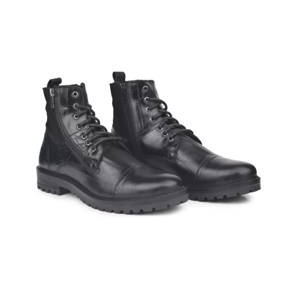 FeetFirst High Ankle Zipper Black Boot