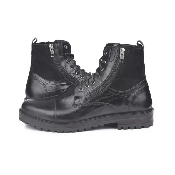 FeetFirst High Ankle Zipper Black Boot