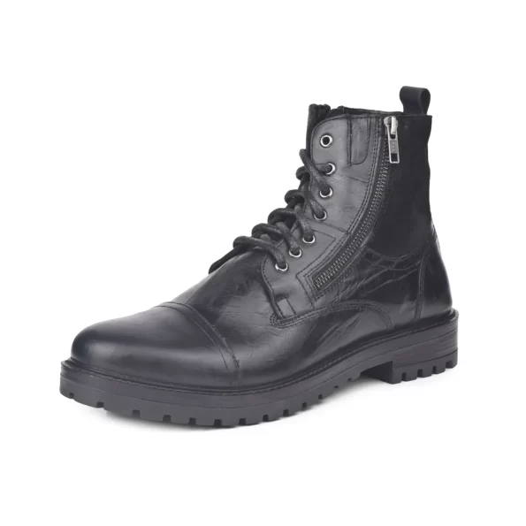 FeetFirst High Ankle Zipper Black Boot