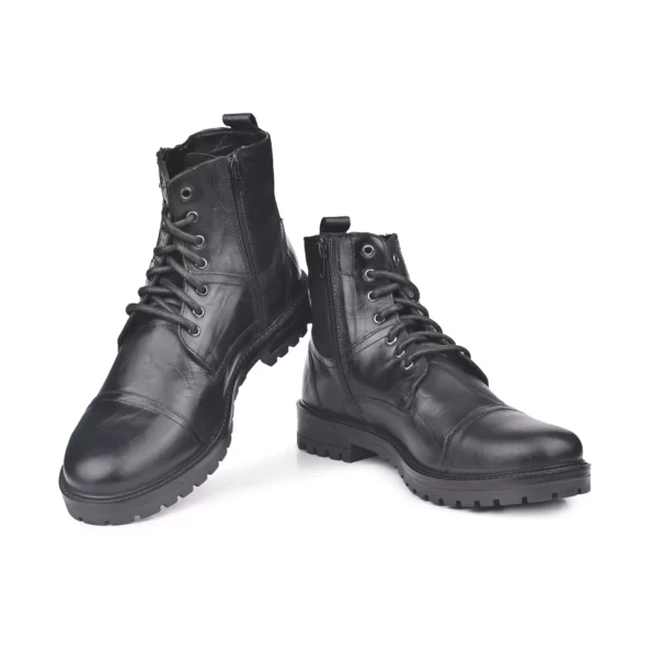 FeetFirst High Ankle Zipper Black Boot